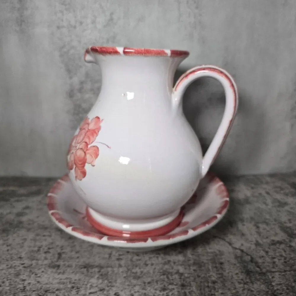 Soufflenheim Alsace pottery Pitcher/ decorative dishes Signed by Henri Siegfried